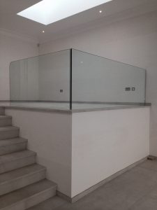 Internal frameless glass balustrade