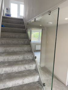 Full height infill panel to stair